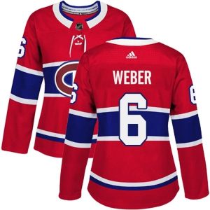 Damen Montreal Canadiens Trikot Shea Weber 6 Rot Authentic